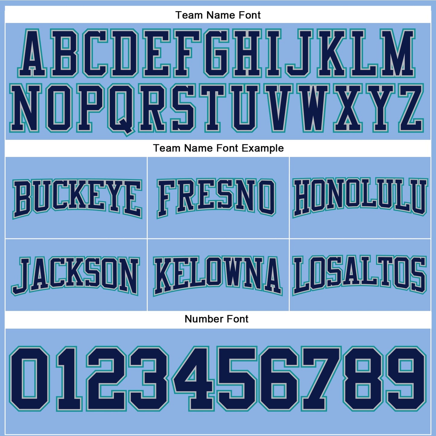 Custom Stitched Light Blue Navy Gray-Teal Football Pullover Sweatshirt Hoodie view 3