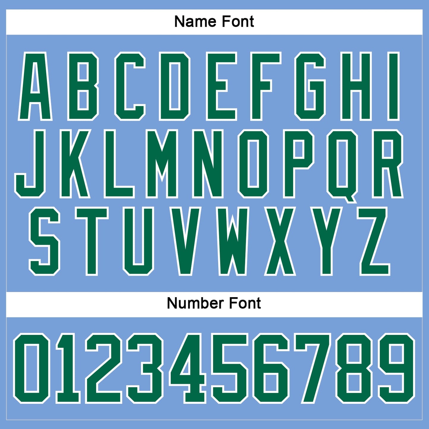 Custom Light Blue Kelly Green-White Hockey Lace Neck Jersey view 5