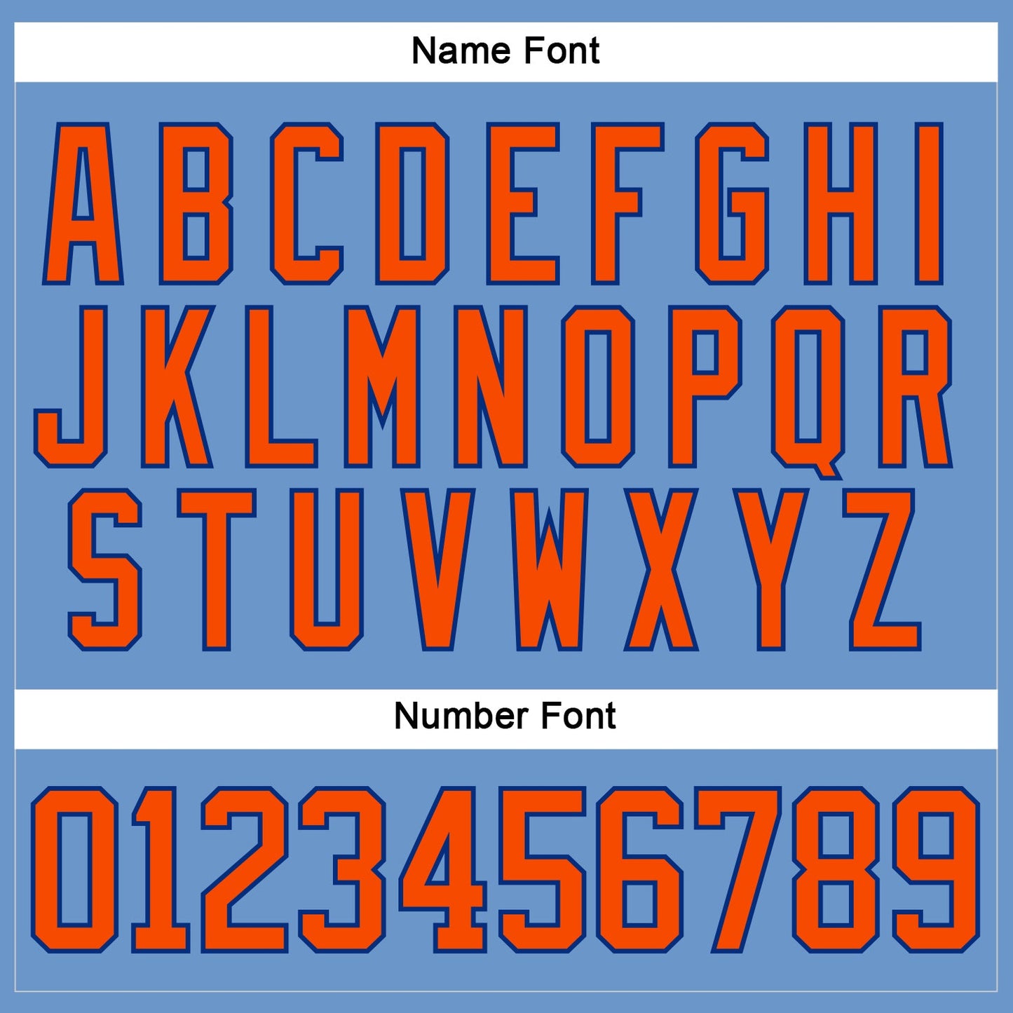 Custom Light Blue Orange-Royal Hockey Jersey view 5