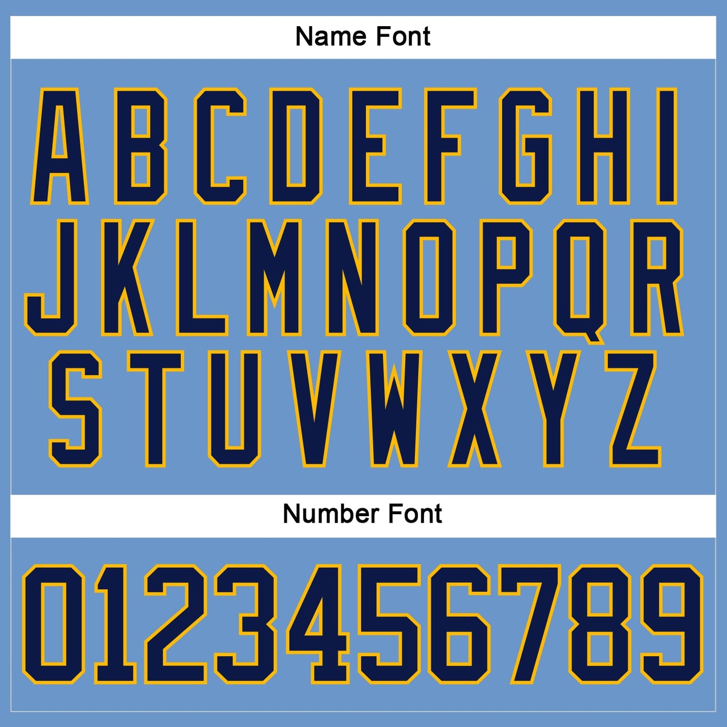Custom Light Blue Navy-Gold Hockey Jersey view 5