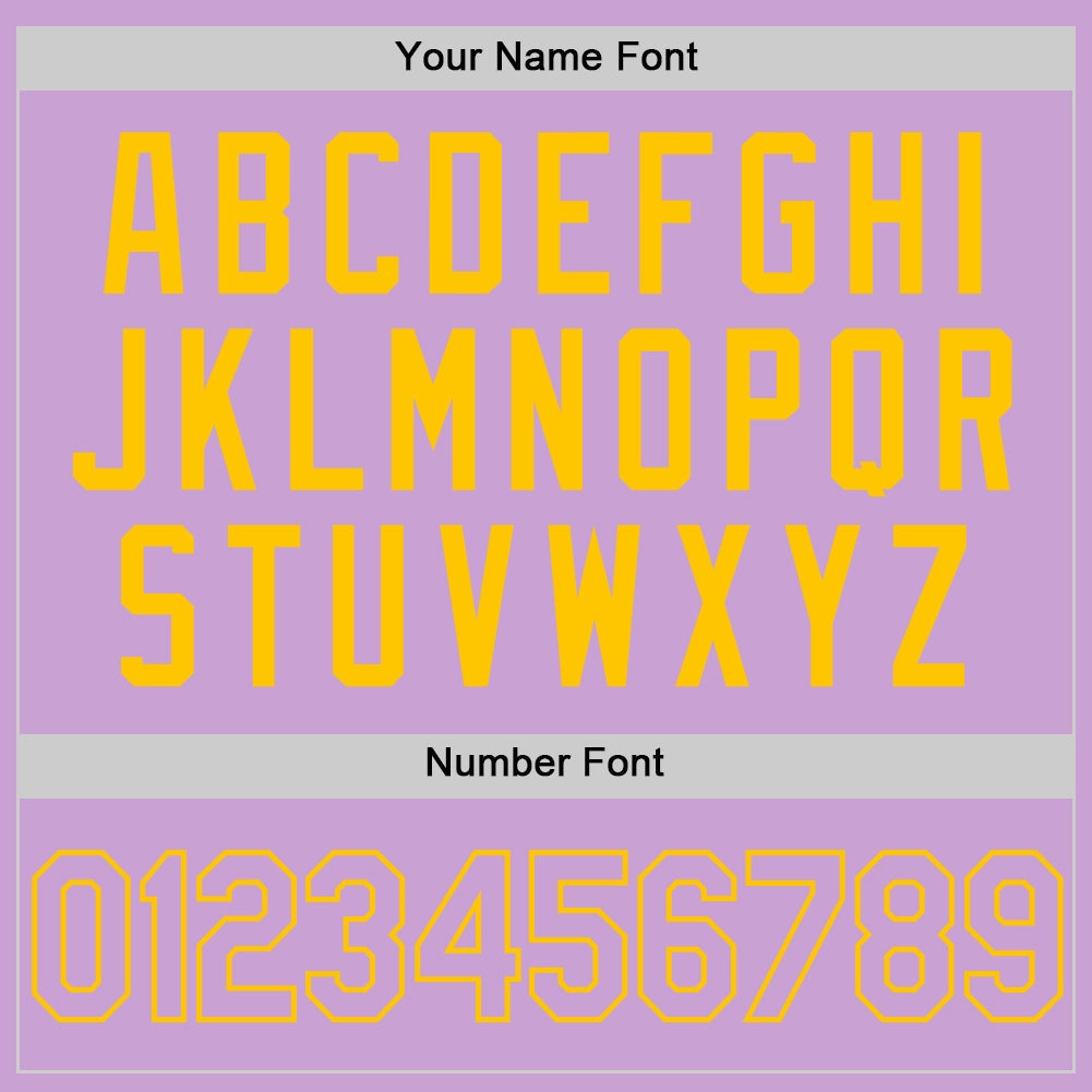 Custom Light Purple Yellow Authentic Baseball Jersey view 5