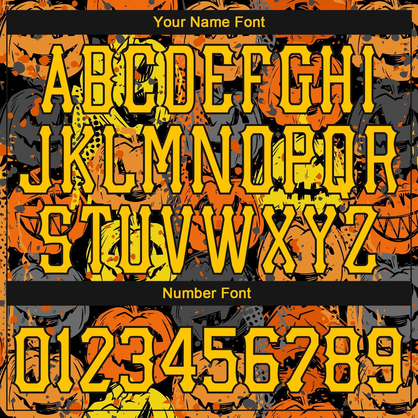 Custom 3D Pattern Halloween Pumpkins Long Sleeve Performance T-Shirt view 4