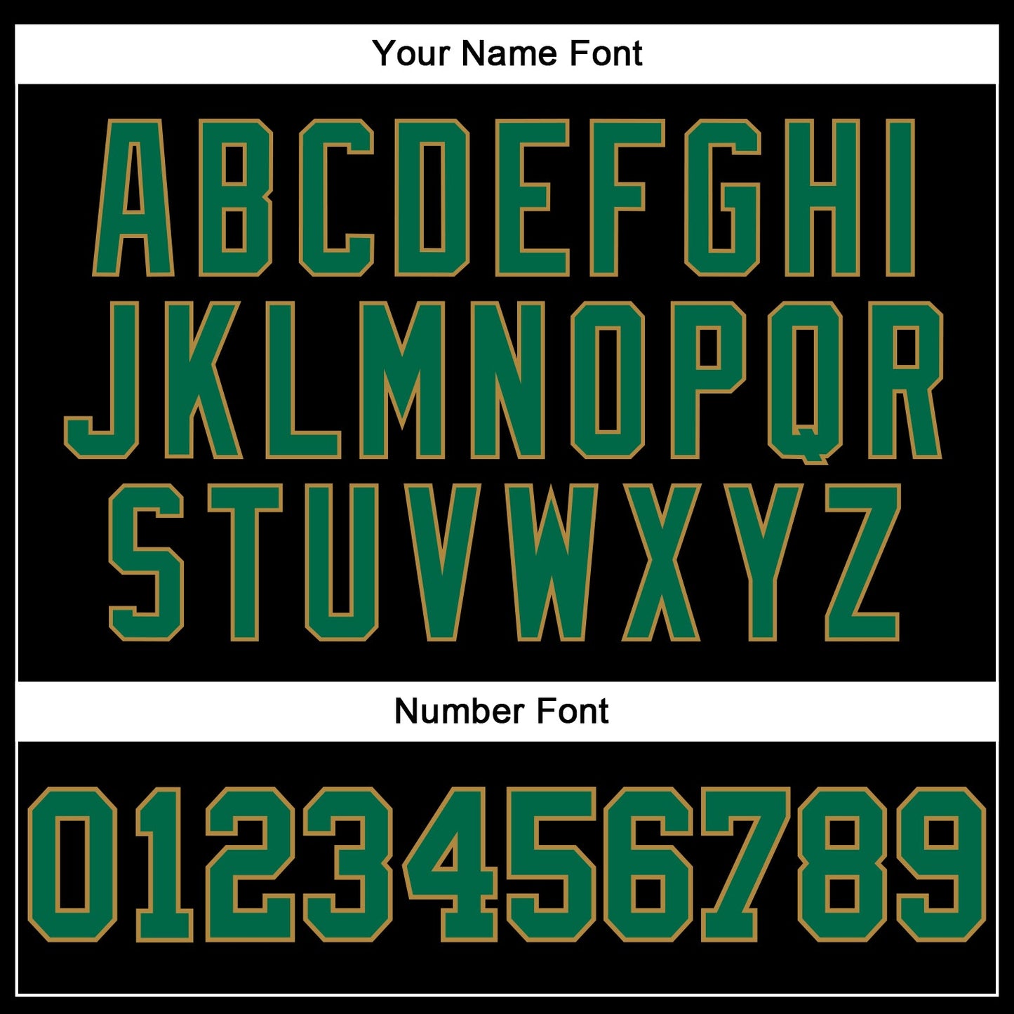 Custom Black Kelly Green-Old Gold Long Sleeve Performance T-Shirt view 5