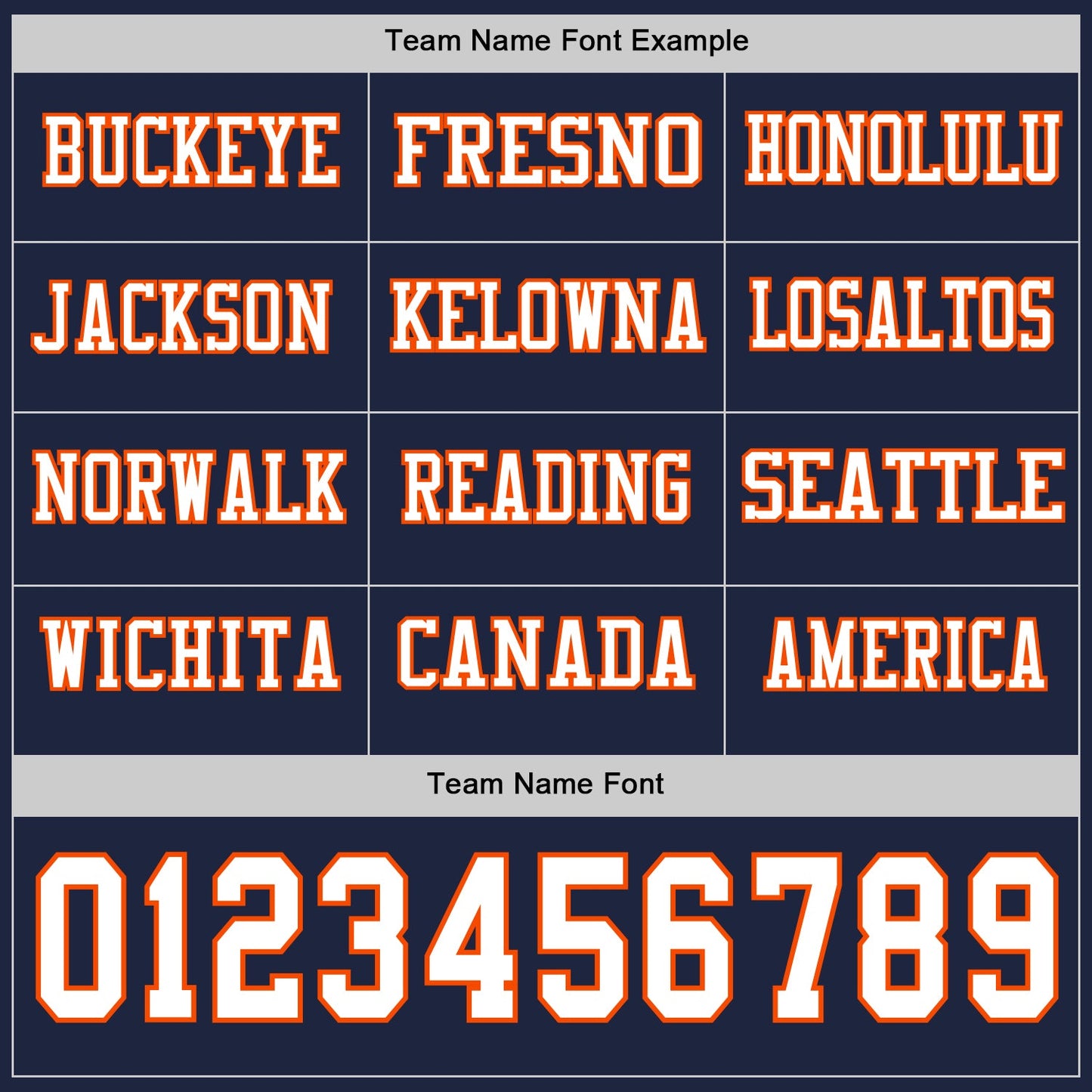 Custom Navy White-Orange Long Sleeve Authentic Football Jersey view 3