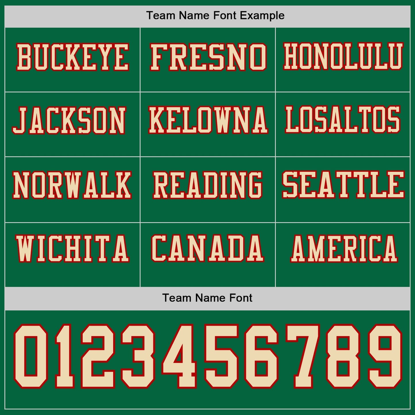 Custom Kelly Green Cream-Red Long Sleeve Authentic Football Jersey view 3