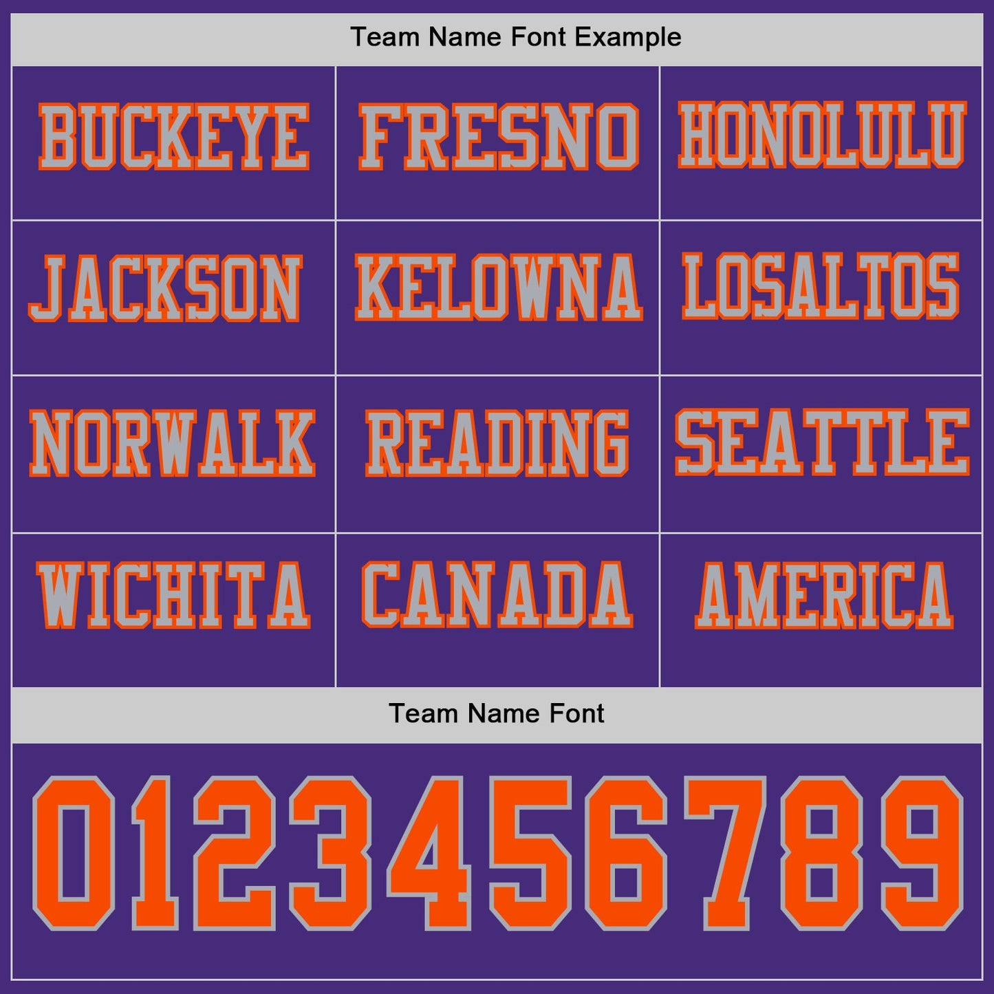 Custom Purple Orange-Gray Long Sleeve Authentic Football Jersey view 3