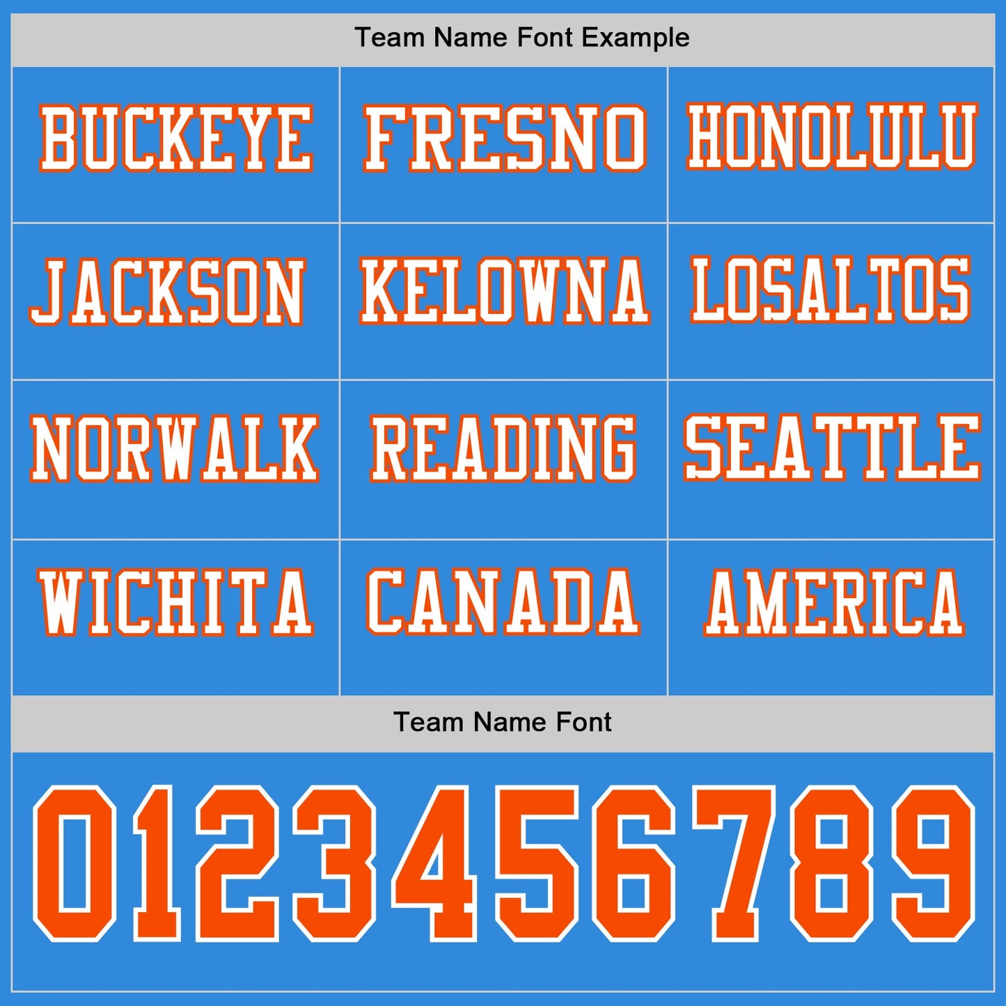 Custom Powder Blue Orange-White Long Sleeve Authentic Football Jersey view 3