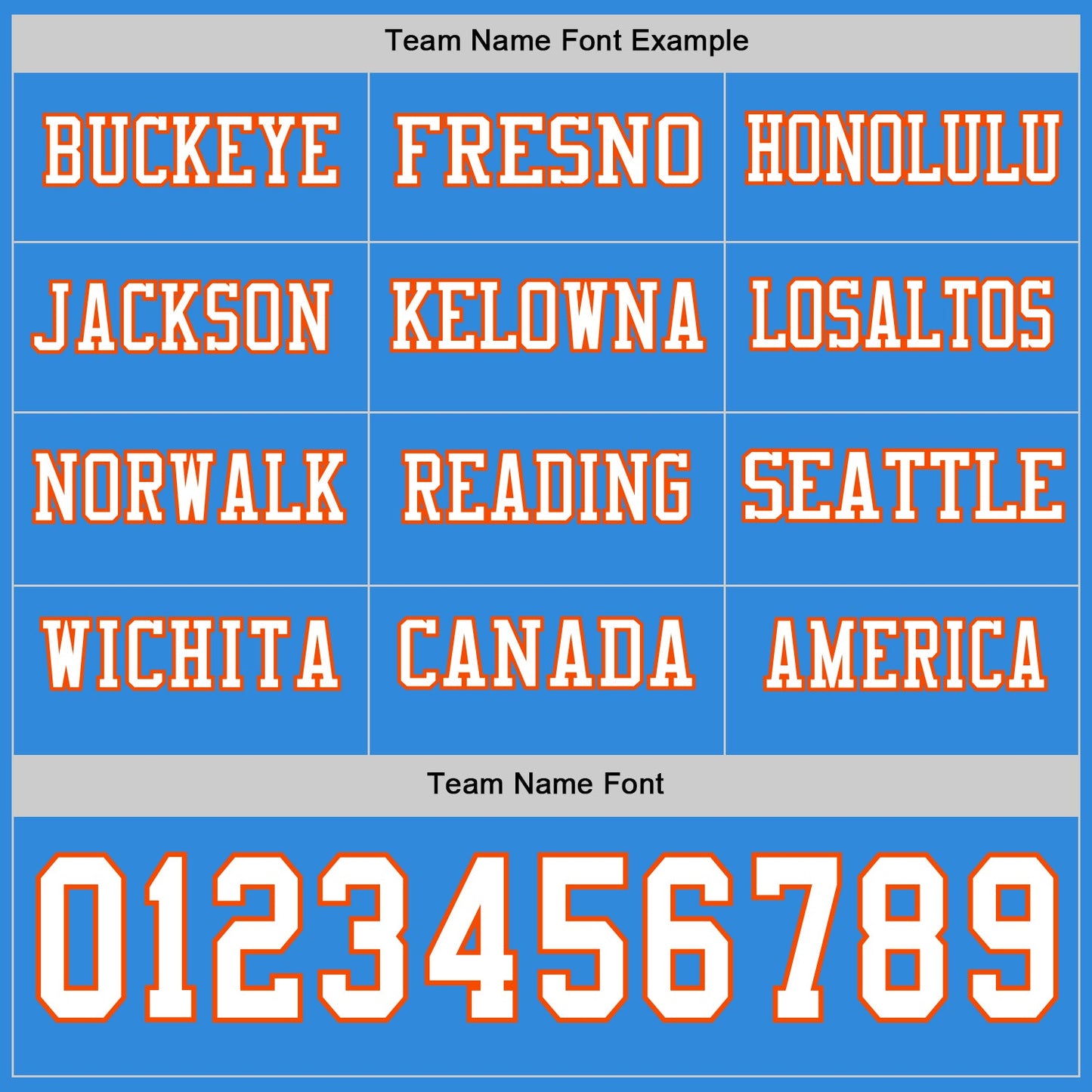 Custom Powder Blue White-Orange Long Sleeve Authentic Football Jersey view 3