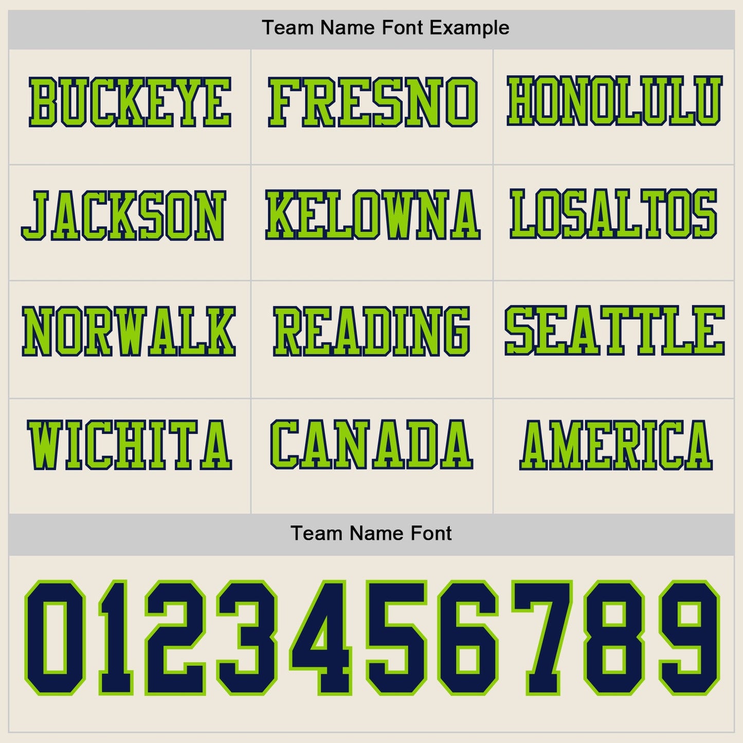 Custom Cream Navy-Neon Green Long Sleeve Authentic Football Jersey view 3