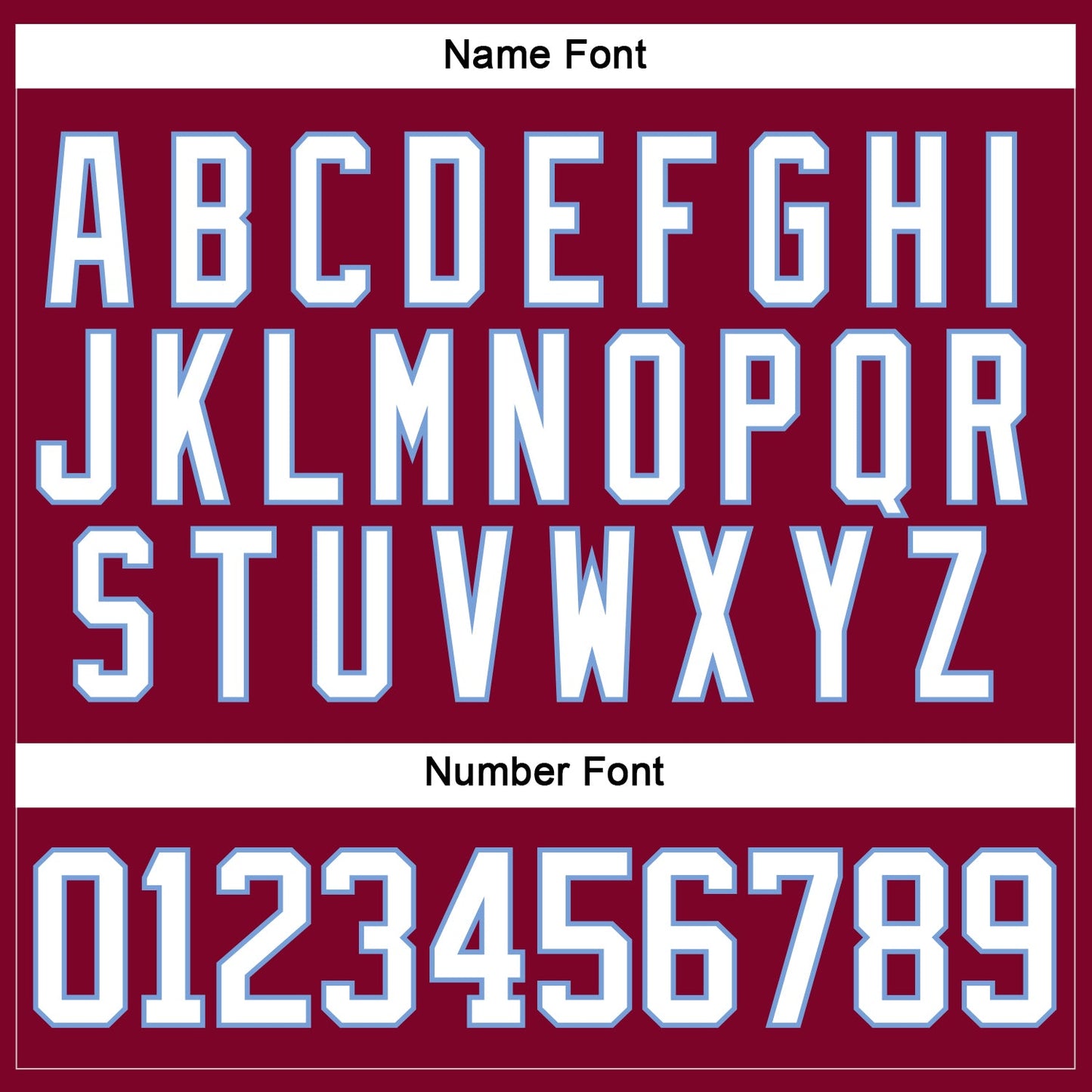 Custom Maroon White-Light Blue Hockey Jersey view 5