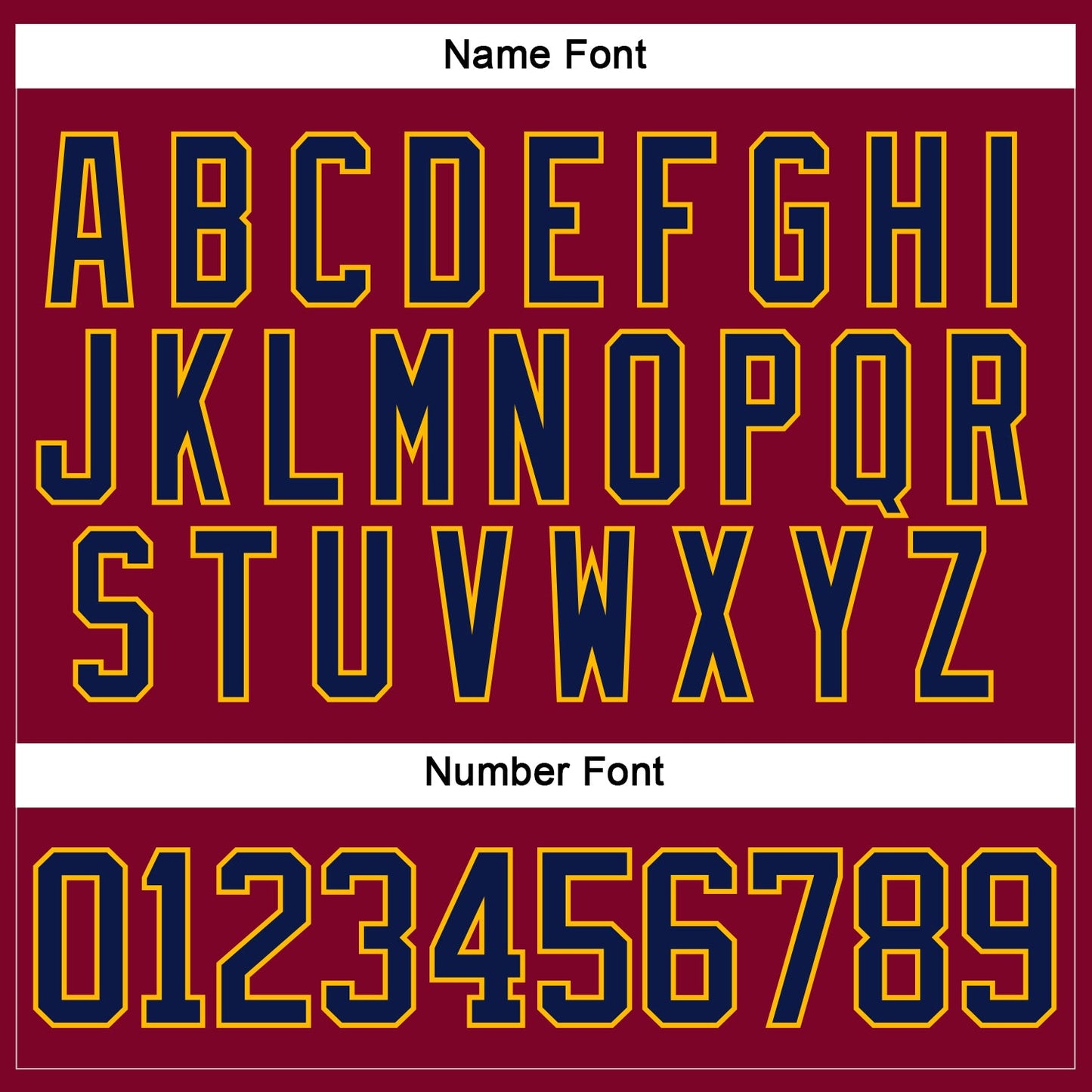 Custom Maroon Navy-Gold Hockey Jersey view 5