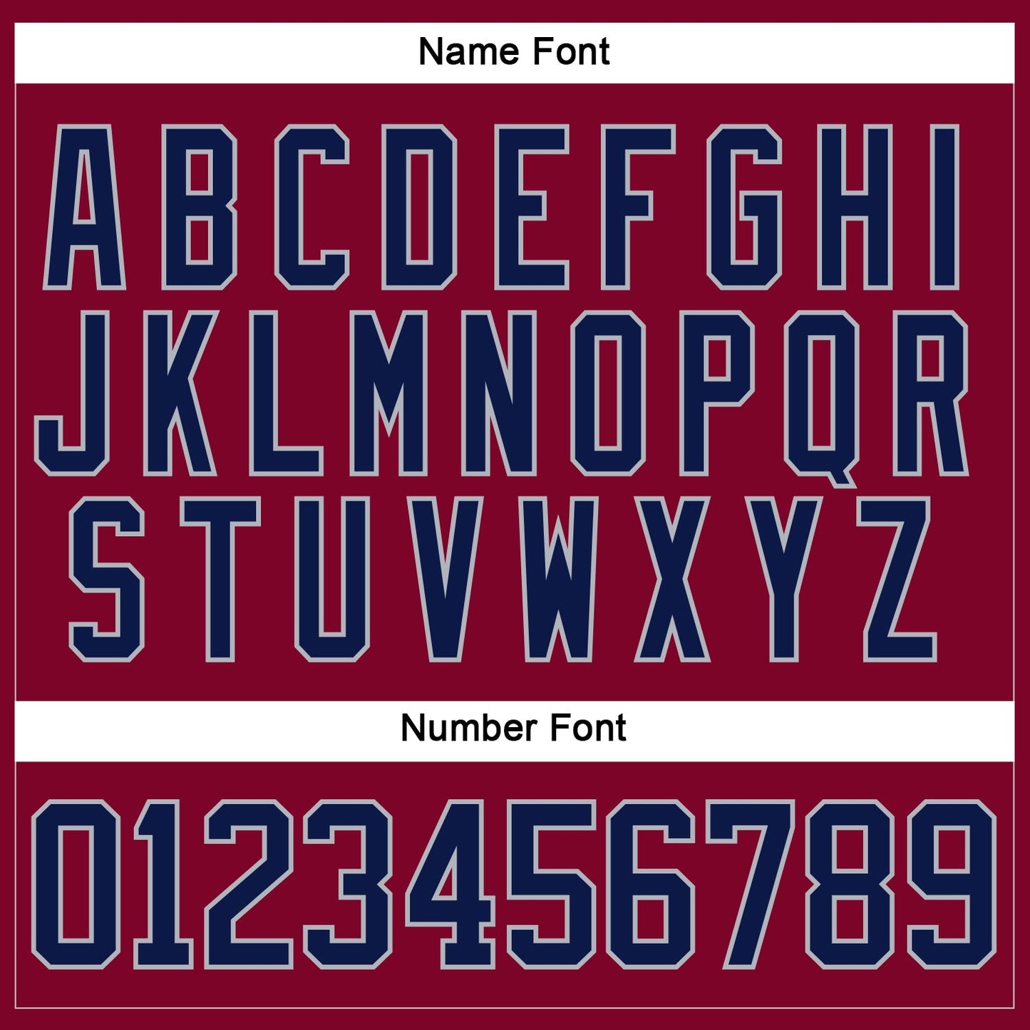 Custom Maroon Navy-Gray Hockey Jersey view 5