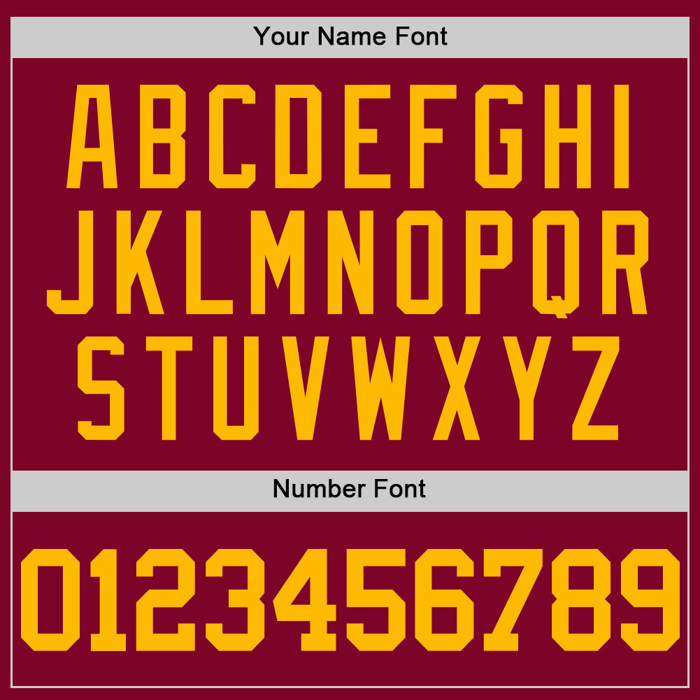Custom Maroon Gold-White Authentic Throwback Basketball Jersey view 4