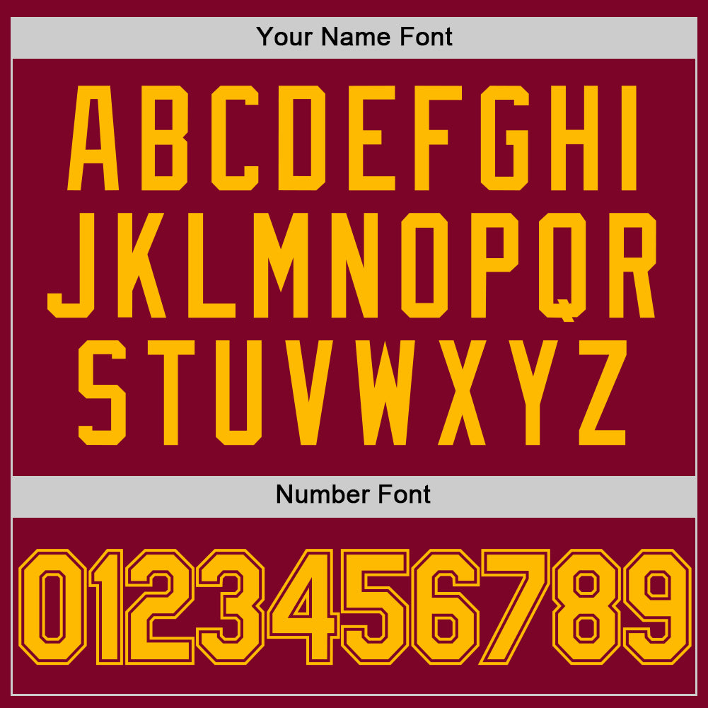 Custom Maroon Gold Authentic Throwback Basketball Jersey view 4
