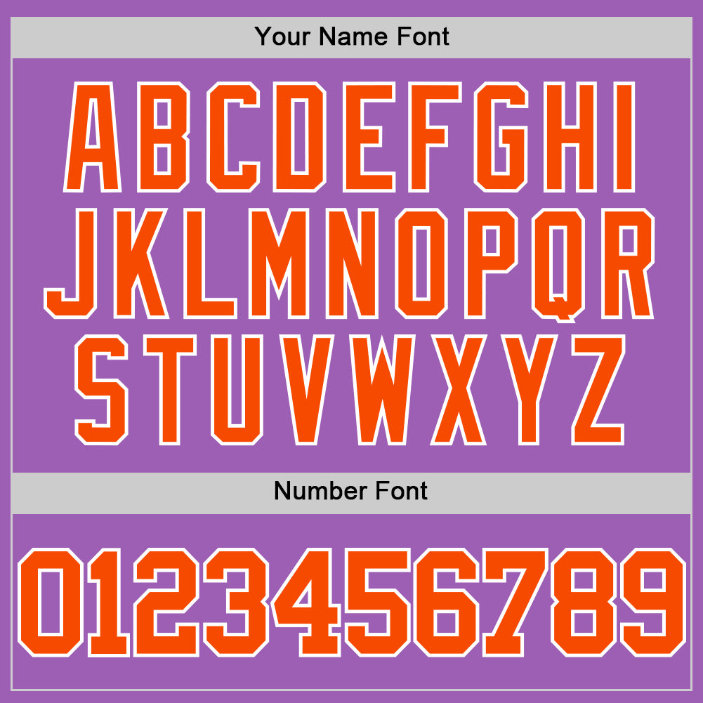 Custom Medium Purple Orange-White Authentic Basketball Jersey view 4
