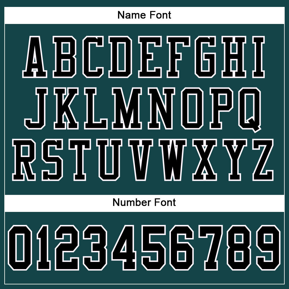 Custom Midnight Green Black-White Mesh Authentic Football Jersey view 4