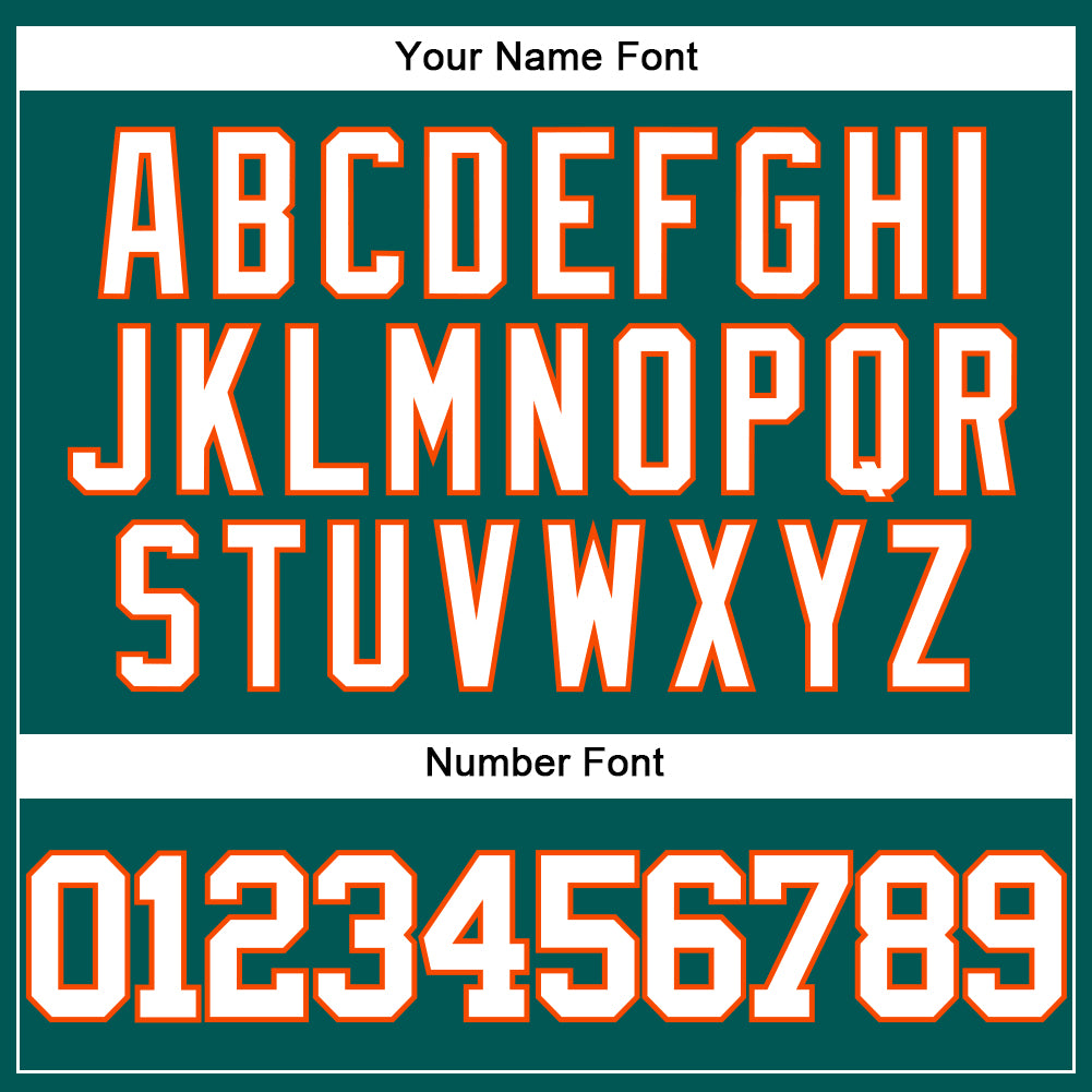 Custom Midnight Green White-Orange Authentic Baseball Jersey view 5