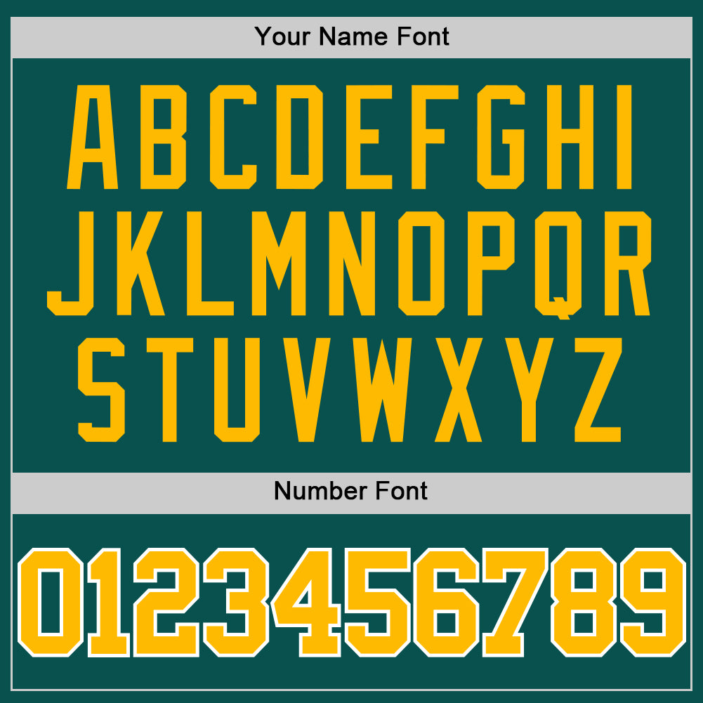 Custom Midnight Green Gold-White Authentic Basketball Jersey view 4