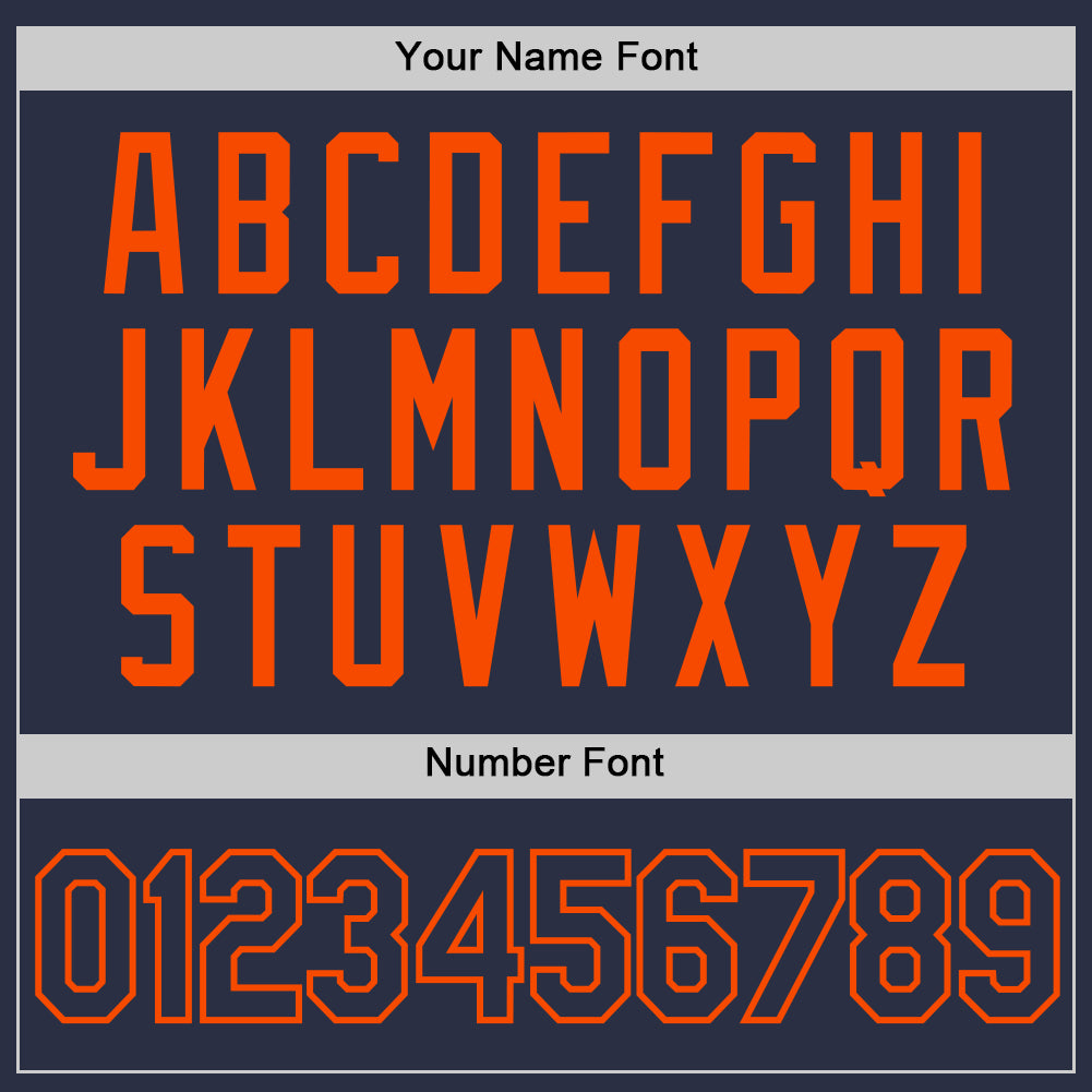Custom Navy Navy-Orange Performance T-Shirt view 4