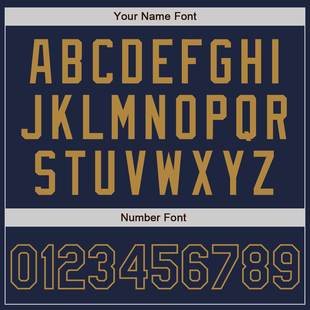 Custom Navy Navy-Old Gold Authentic Baseball Jersey view 5