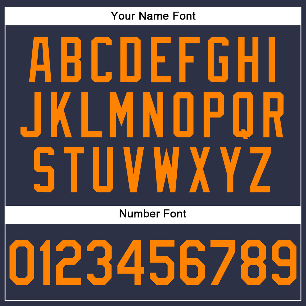 Custom Navy Bay Orange Performance T-Shirt view 4
