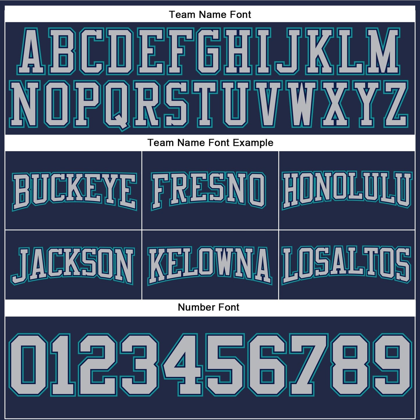 Custom Stitched Navy Gray-Teal Football Pullover Sweatshirt Hoodie view 3
