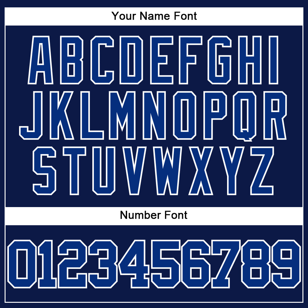 Custom Navy Royal-White Authentic Baseball Jersey view 5
