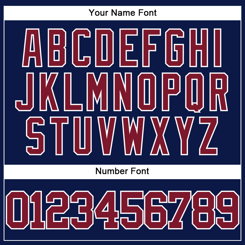 Custom Navy Crimson-White Authentic Baseball Jersey view 5