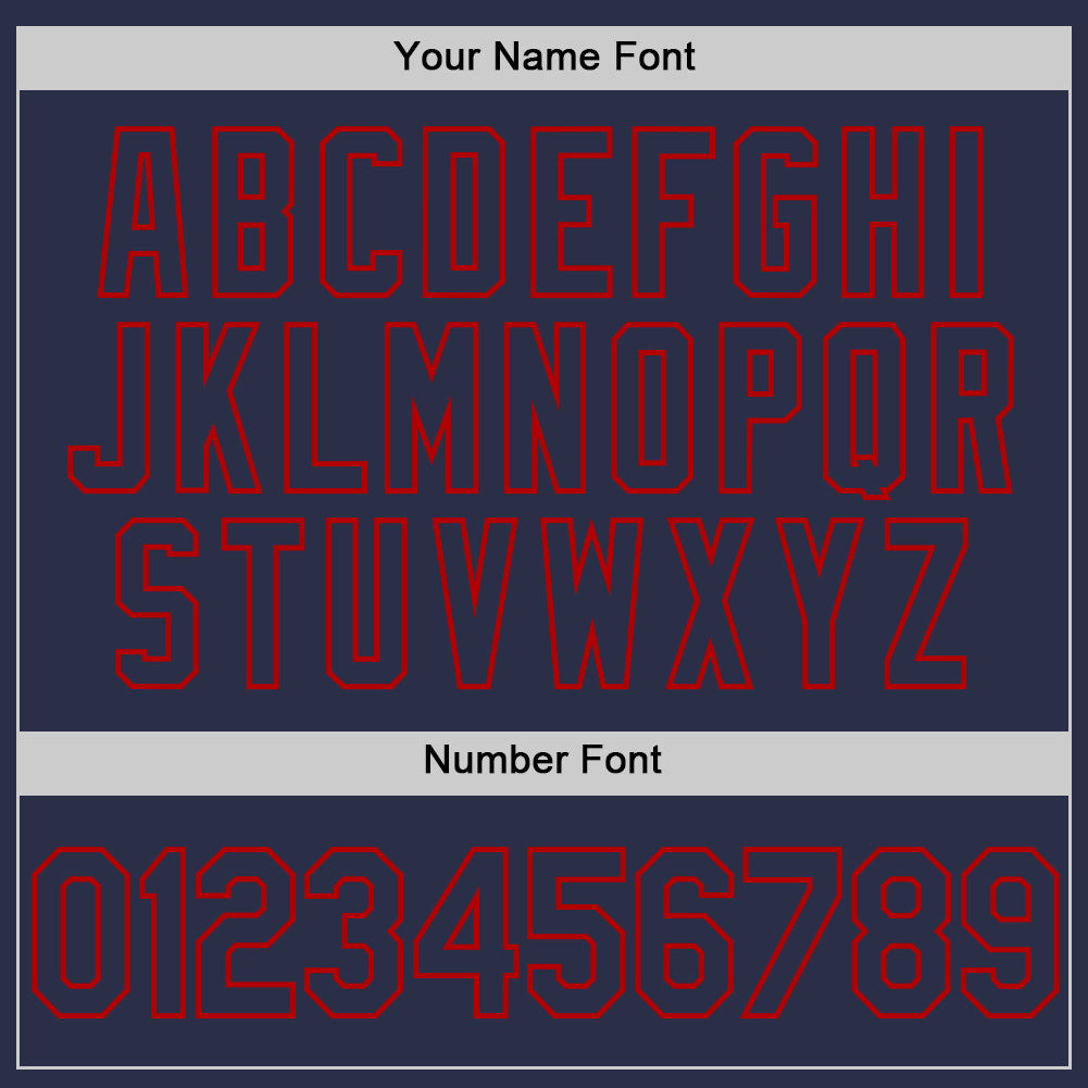 Custom Navy Red Authentic Throwback Baseball Jersey view 5
