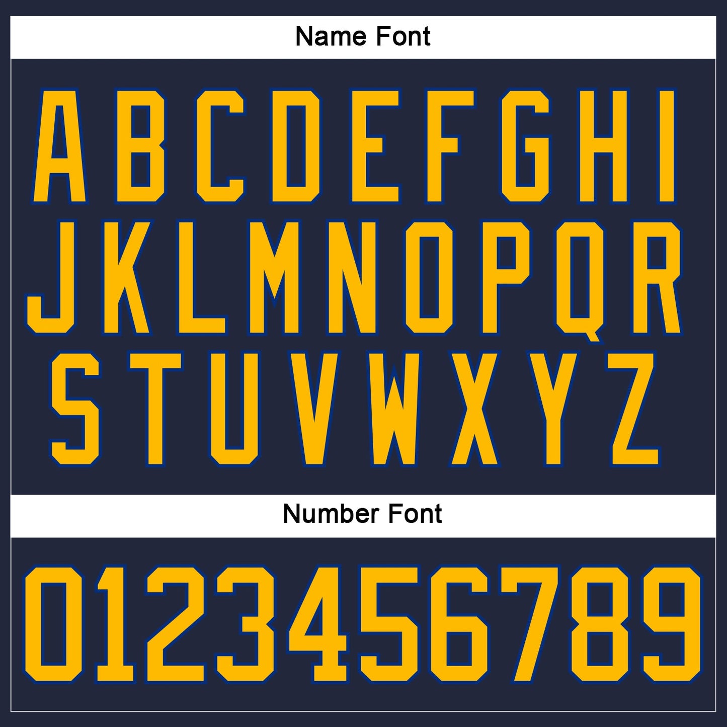 Custom Navy Gold-Royal Hockey Jersey view 5