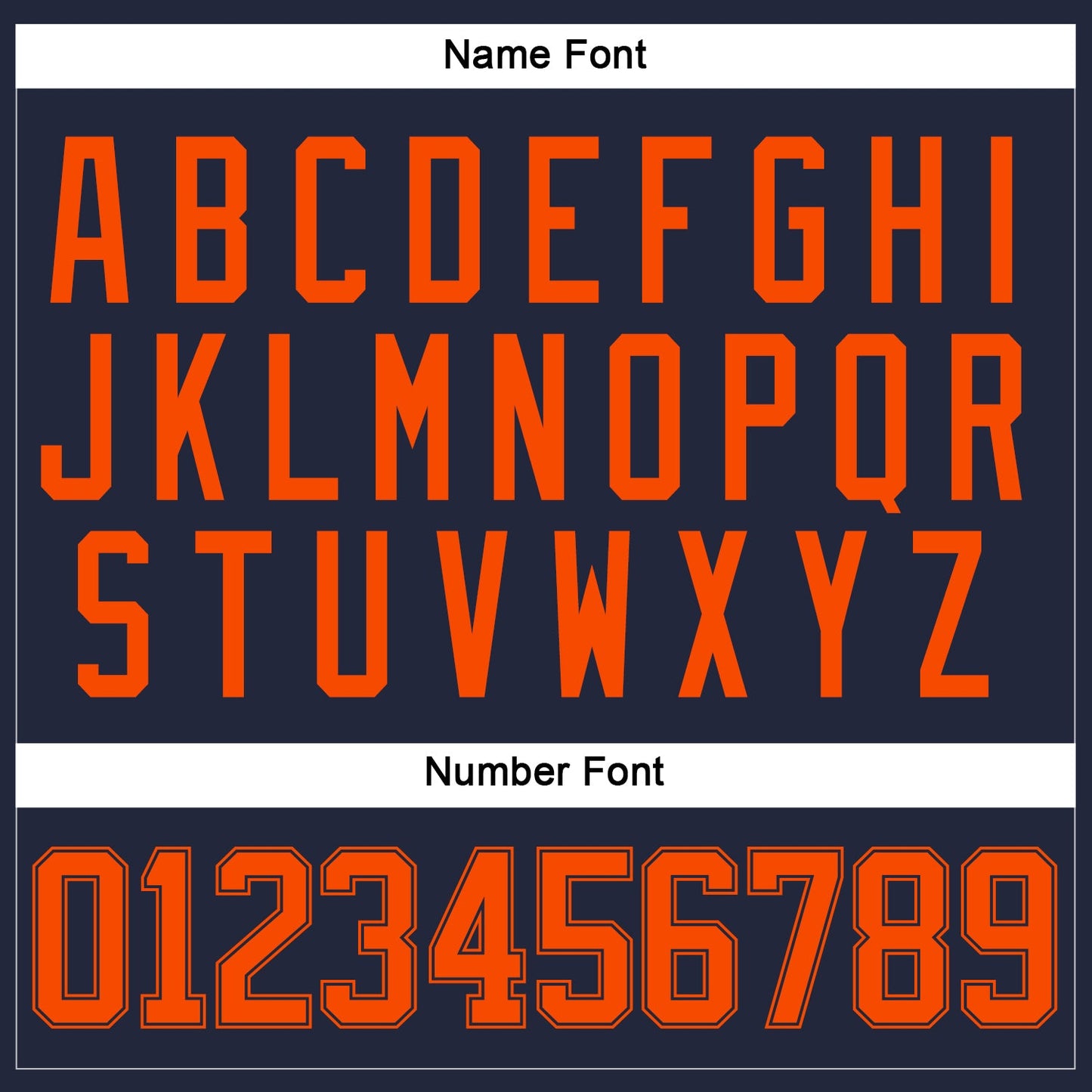 Custom Navy Orange Hockey Jersey view 5