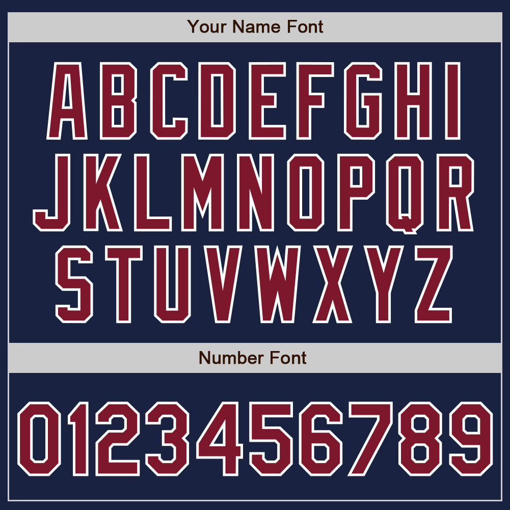 Custom Navy Crimson-White Authentic Baseball Jersey view 8