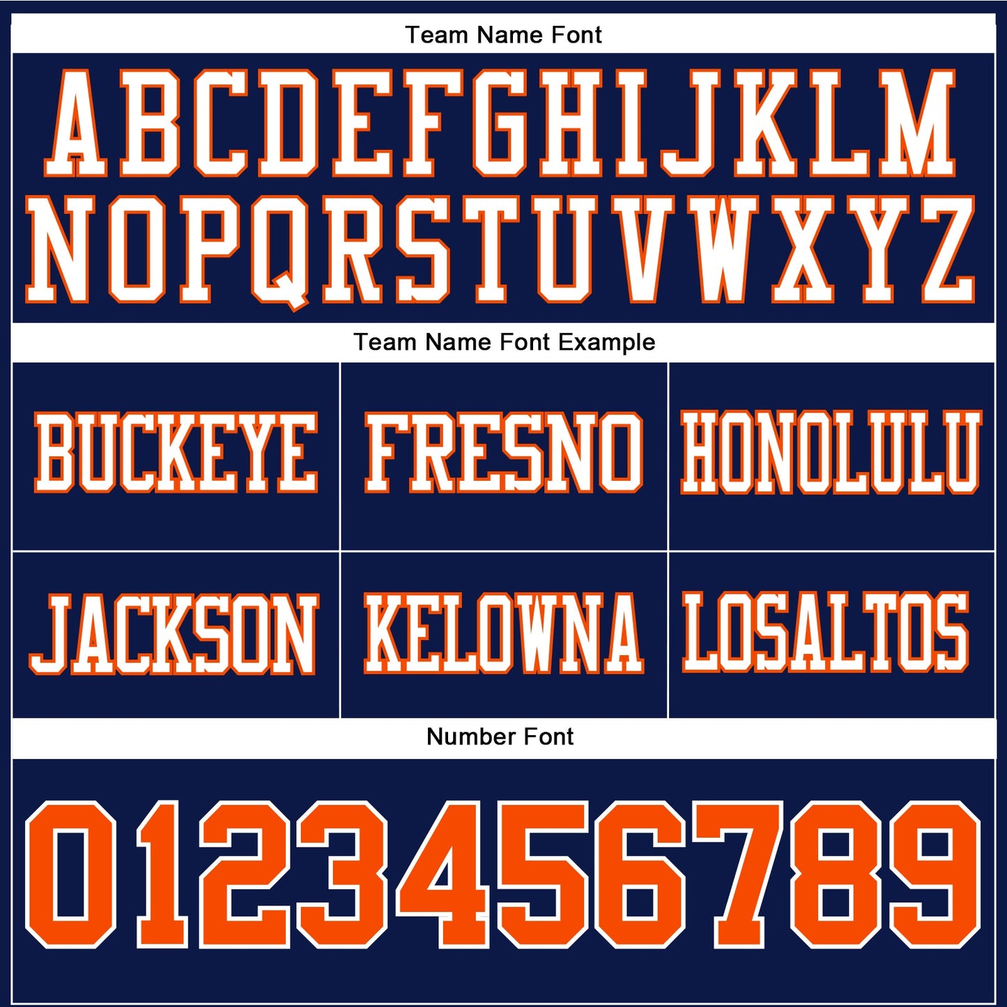 Custom Navy Orange-White Authentic Football Jersey view 4