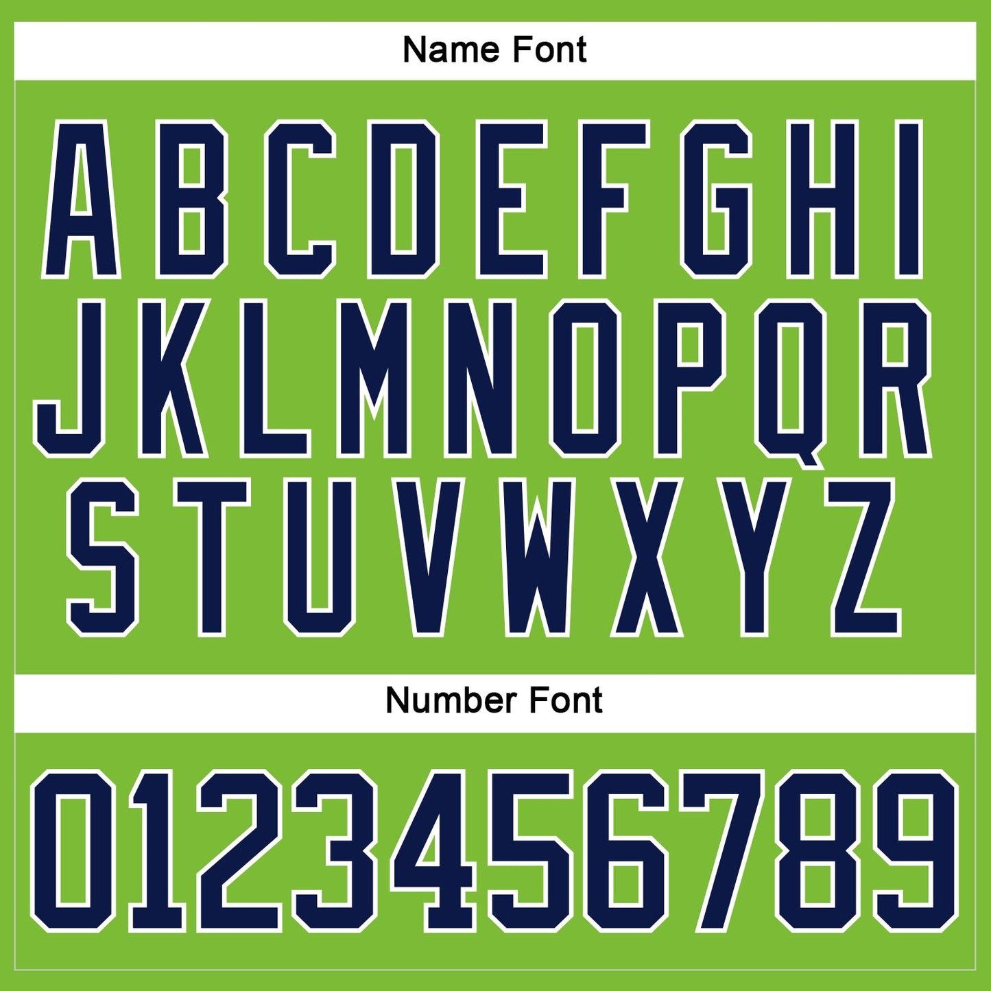 Custom Neon Green Navy-White Hockey Jersey view 5