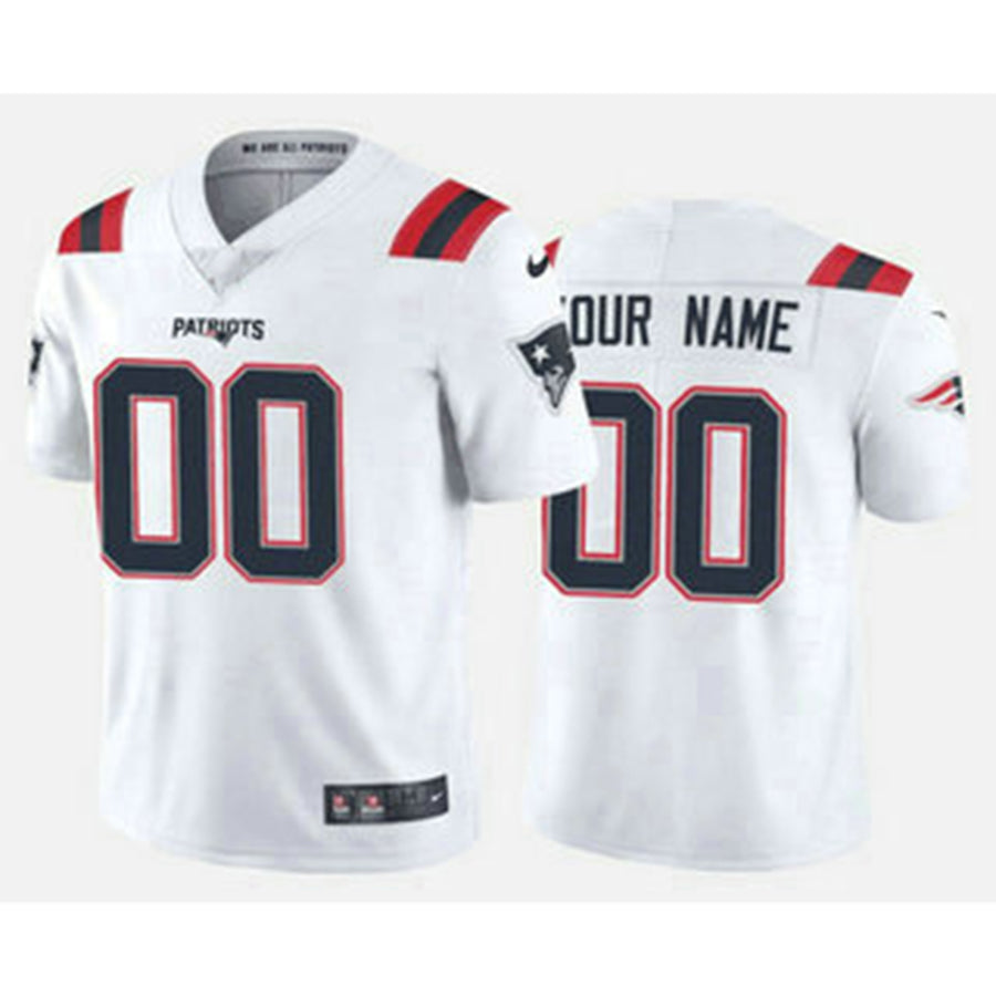 Custom NE.Patriots New White Vapor Untouchable Stitched Limited Jersey Stitched American Football Jerseys - Main View