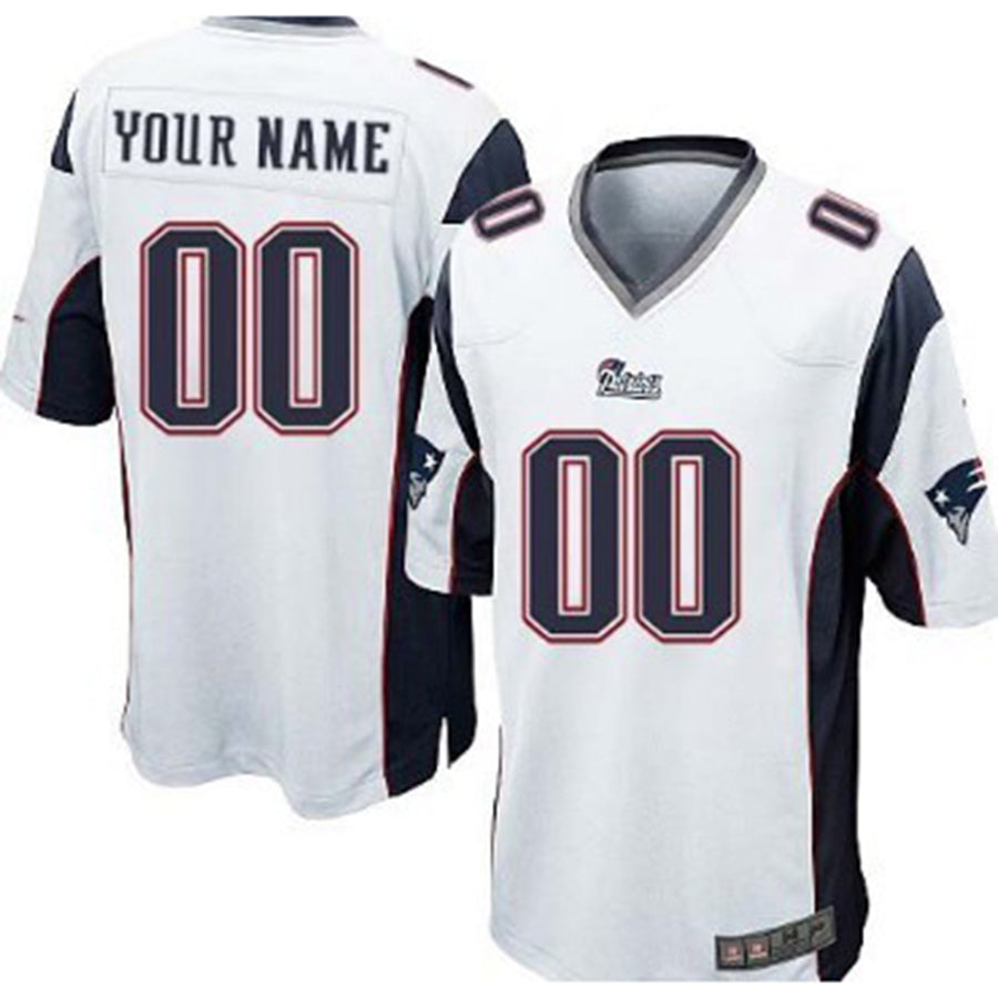 Custom NE.Patriots White Limited Jersey Stitched American Football Jerseys - Main View
