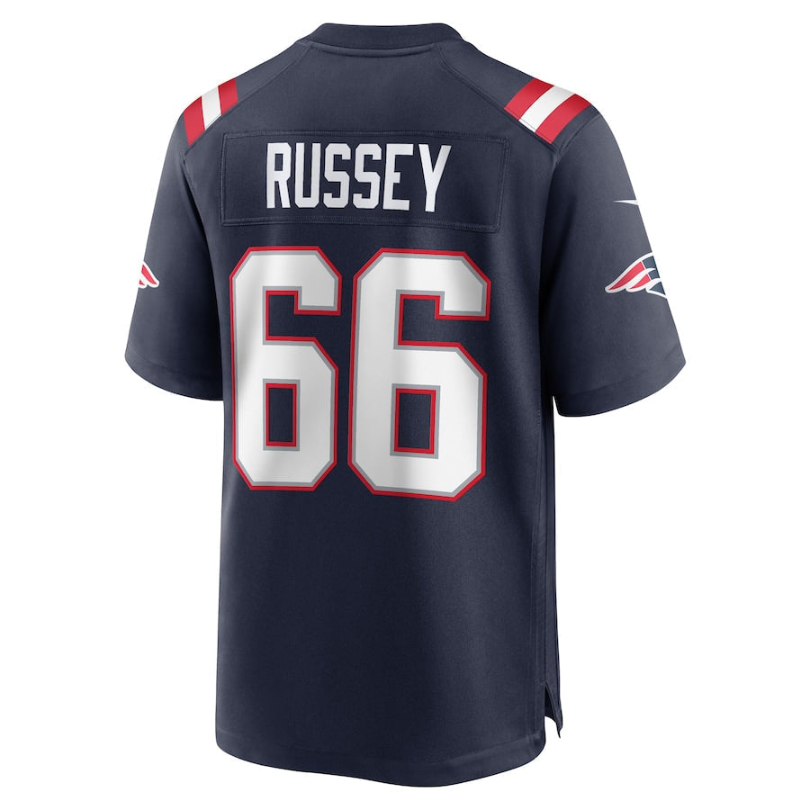 NE.Patriots #66 Kody Russey Navy Game Player Jersey Stitched American Football Jerseys - Main View