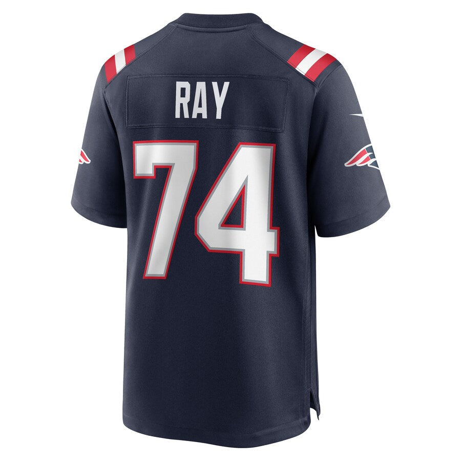 NE.Patriots #74 LaBryan Ray Navy Game Player Jersey Stitched American Football Jerseys - Main View