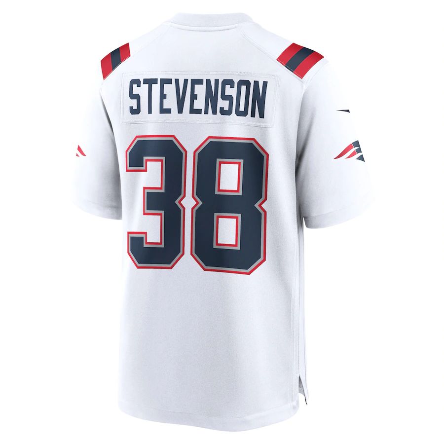 NE.Patriots #38 Rhamondre Stevenson White Game Player Jersey Player Jersey Stitched American Football Jerseys - Main View
