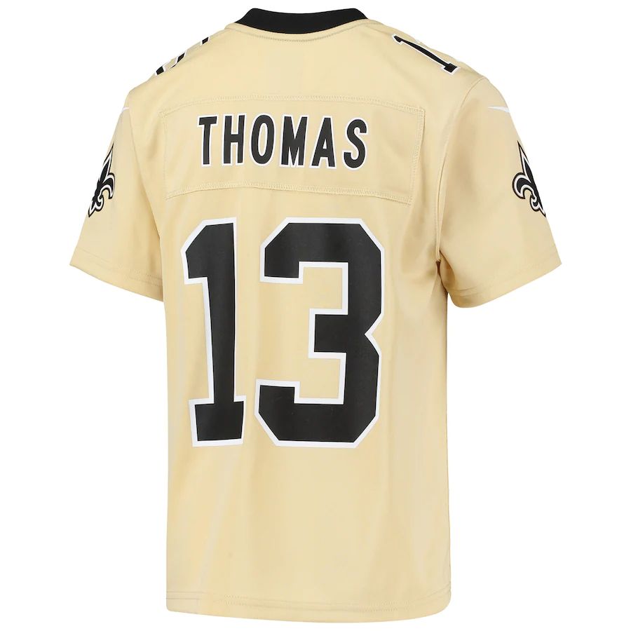 NO.Saints #13 Michael Thomas Gold Inverted Game Jersey Stitched American Football Jerseys - Main View