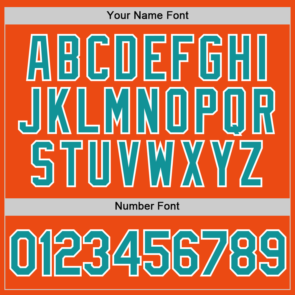 Custom Orange Teal-White Performance T-Shirt view 4
