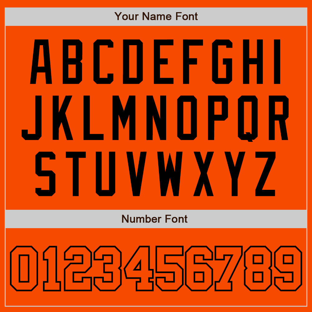 Custom Orange Orange-Black Authentic Baseball Jersey view 5