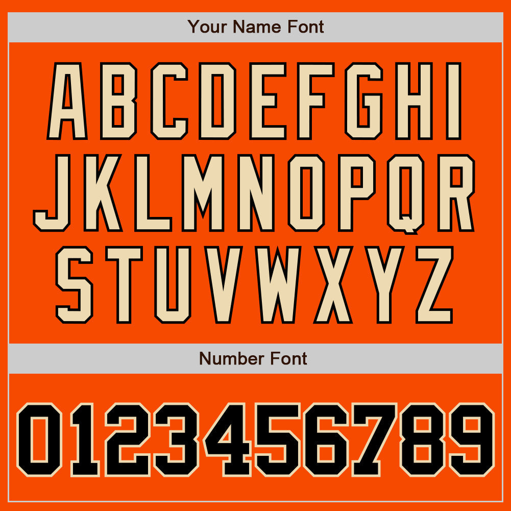 Custom Orange Black-City Cream Authentic Baseball Jersey view 5