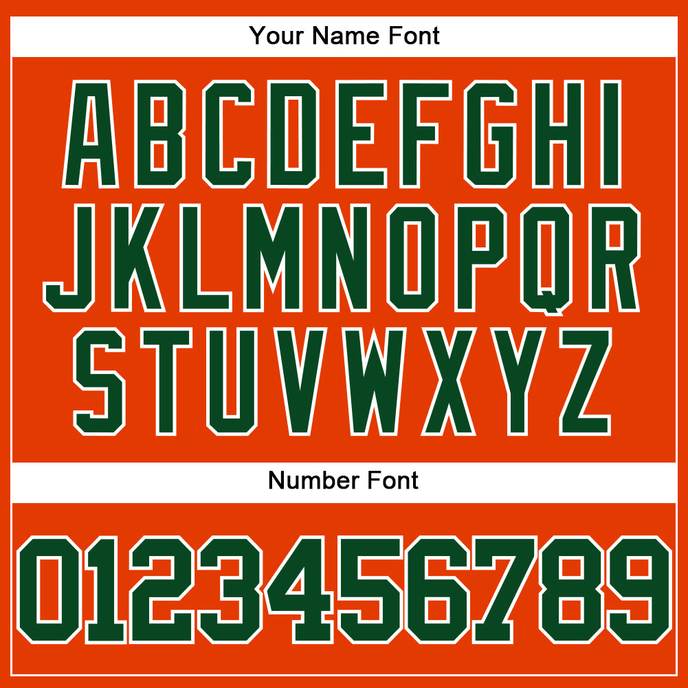 Custom Orange Green-White Authentic Baseball Jersey view 5