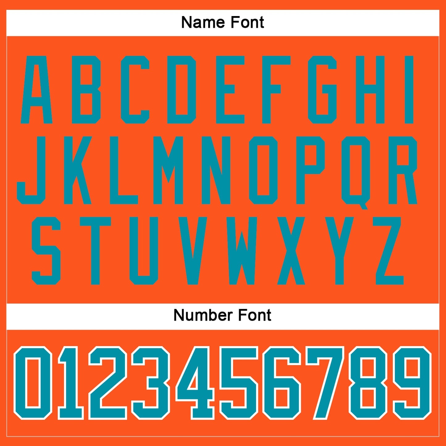 Custom Orange Teal-White Hockey Jersey view 5