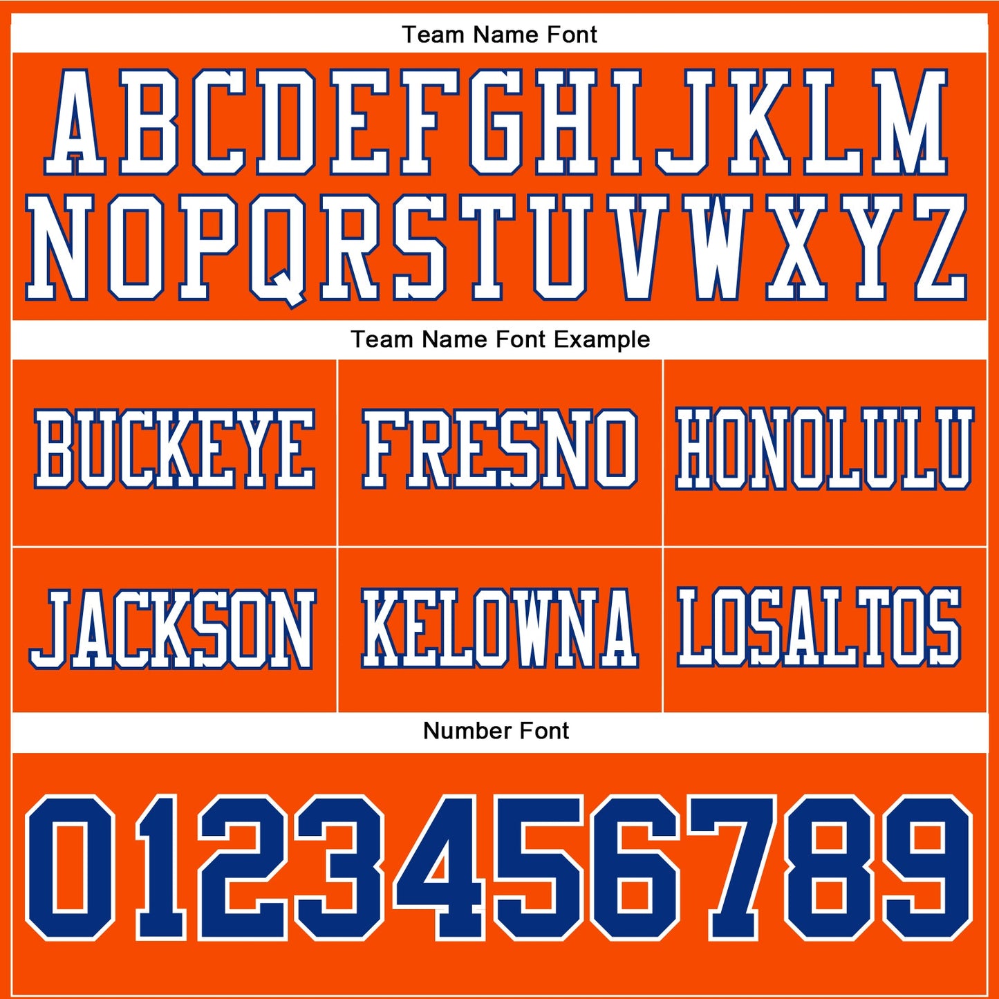 Custom Orange Royal-White Authentic Football Jersey view 4