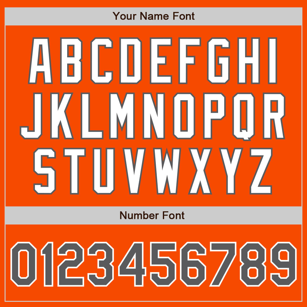 Custom Orange Steel Gray-White Authentic Baseball Jersey view 5