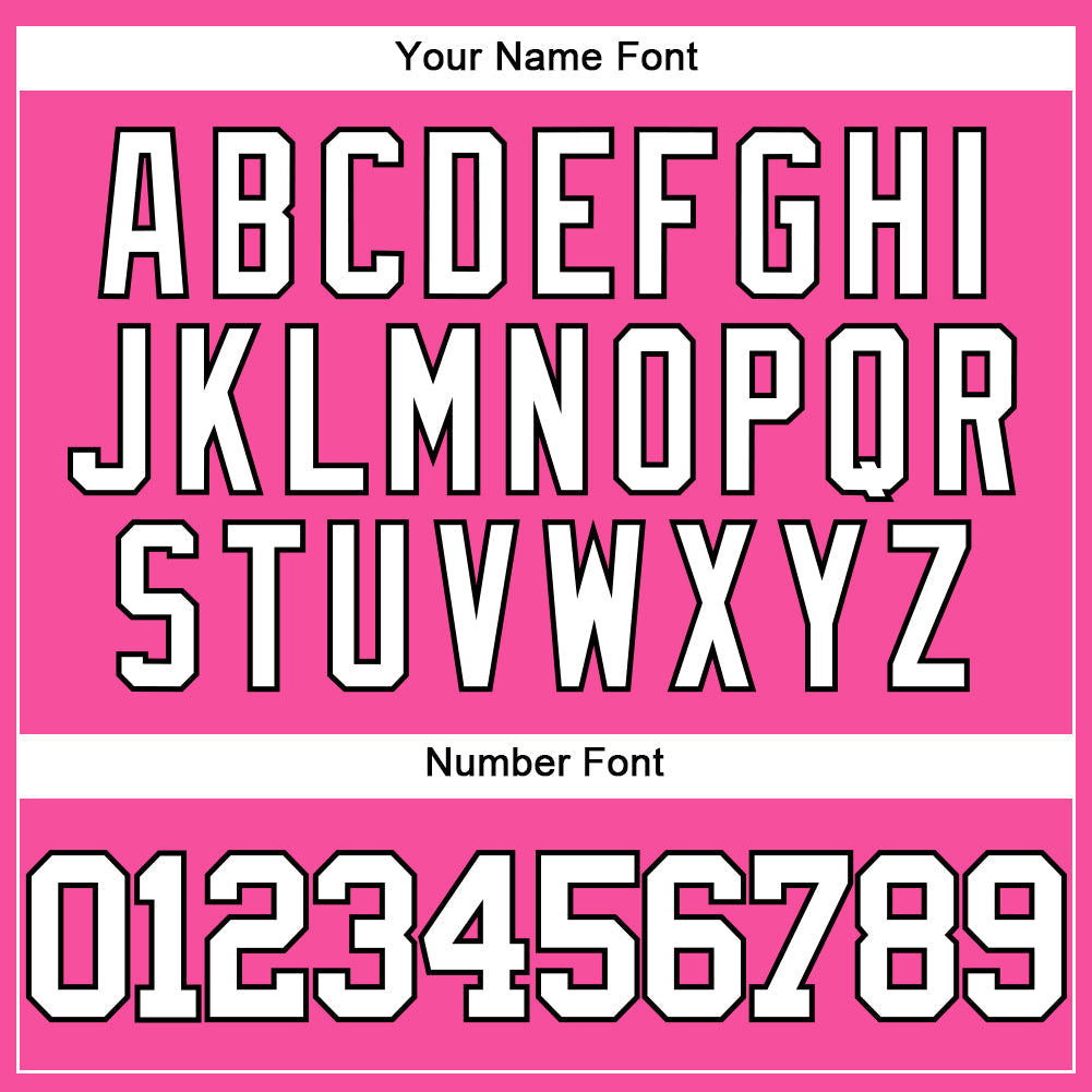 Custom Pink White-Black Authentic Baseball Jersey view 5