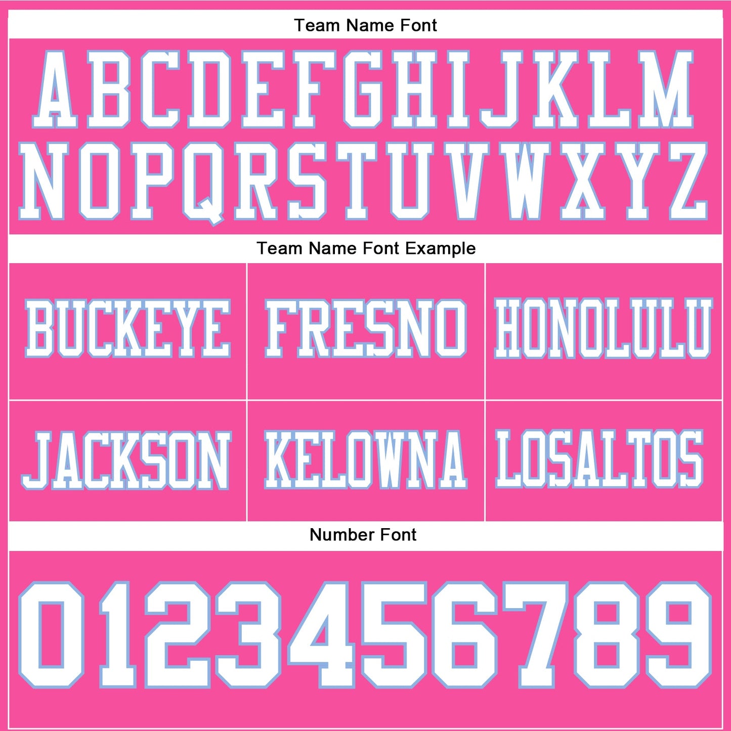 Custom Pink White-Light Blue Authentic Football Jersey view 4