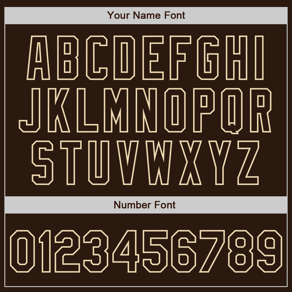 Custom Brown Cream-Cream Classic Vertical Stripe Fluid Liquid Texture Authentic Baseball Jersey view 5